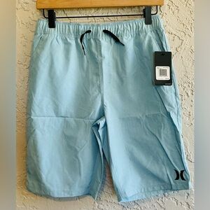 Boys Hurley Sky Blue Dream Color Shorts with Black Accents (NWT)